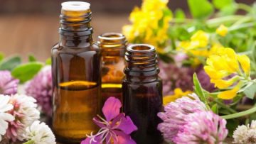 essential oils and medical flowers herbs