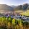 Sunrise over village Terchova, Slovakia