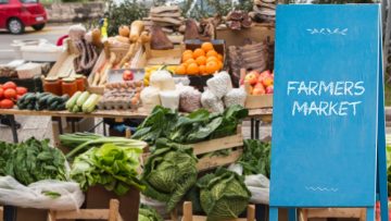 Street farmers market. Local organic produce.