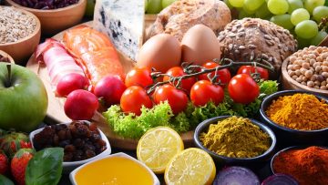 Assorted organic food products on the table