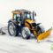 Large,Snow,Plowing,Tractor,Machine,At,Work,On,The,Road